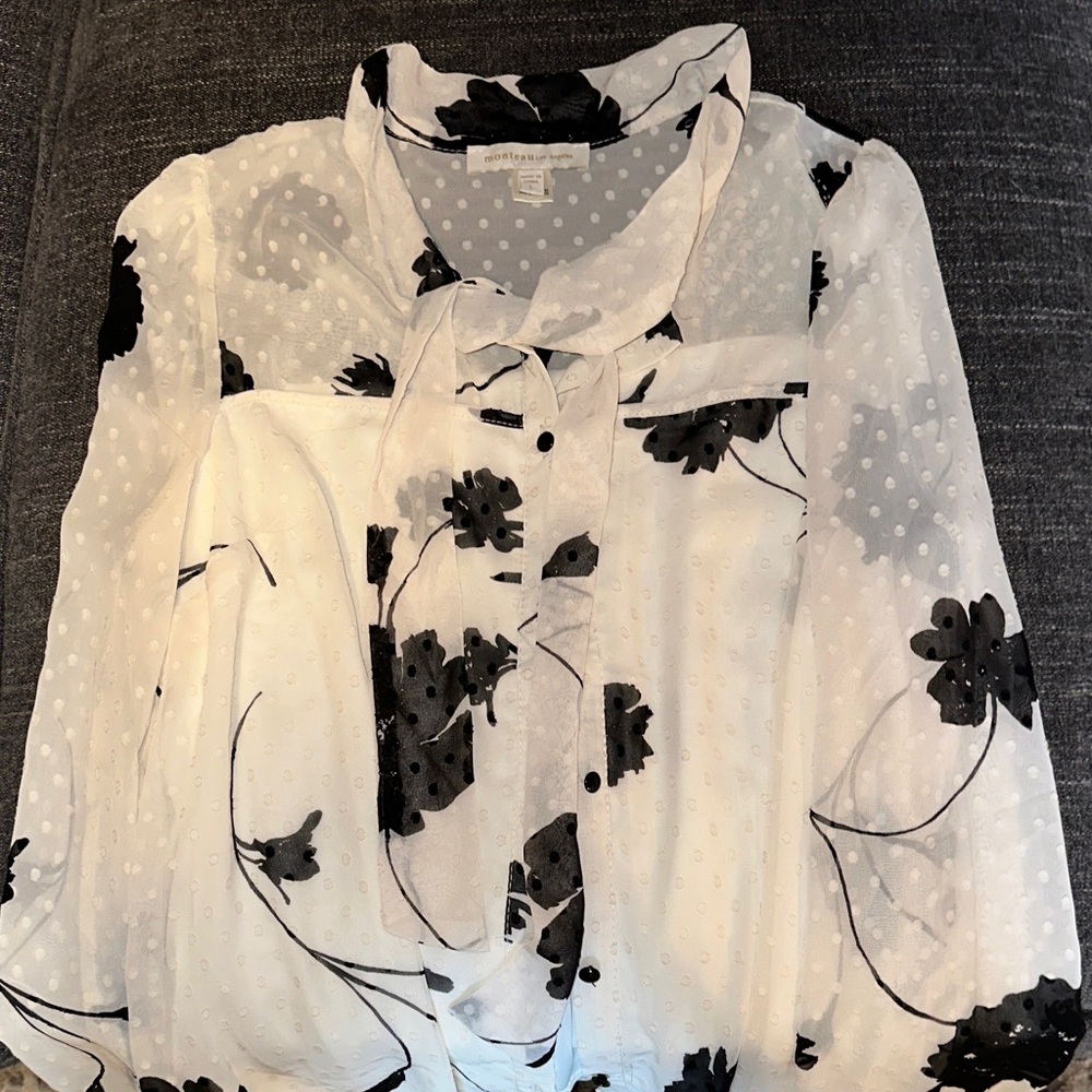 Elegant Sheer Floral Blouse
